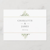 Greenery Foliage Wedding Details Informatiekaartje (Achterkant)