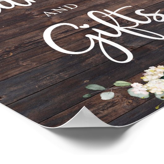 Greenery foliage wood rustige kaarten en cadeaubor poster (Hoek)