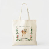 Greenery Foliage Woodland Fawn Deer Canvas tas (Voorkant)