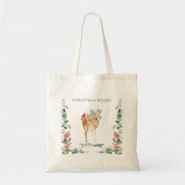 Greenery Foliage Woodland Fawn Deer Canvas tas