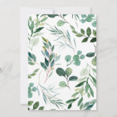 Greenery Foliage Woodland Oh Baby Baby shower Kaart (Achterkant)