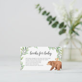 Greenery Forest Animals Baby shower Books for Baby Informatiekaartje (Staand voorkant)