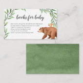 Greenery Forest Animals Baby shower Books for Baby Informatiekaartje (Voorkant / Achterkant)