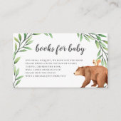 Greenery Forest Animals Baby shower Books for Baby Informatiekaartje (Voorkant)