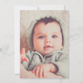 Greenery Forest Photo Baptisme Kaart (Achterkant)