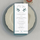 Greenery Forest Wedding Dinner Menu Kaart