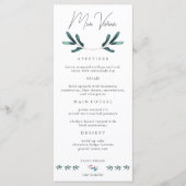 Greenery Forest Wedding Dinner Menu Kaart (Voorkant)
