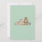 Greenery Forest WOODLAND Animals Baby shower Kaart (Achterkant)