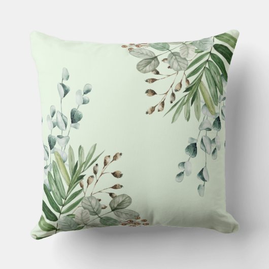 Greenery Forest Woodland Animals Nursery Decor Kussen (Achterkant)