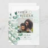 Greenery FOTO BEWAART DE EucalyptusBEGROTING Kaart (Voorkant / Achterkant)