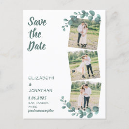 Greenery Foto Eucalyptus Wedding Save the Date Briefkaart