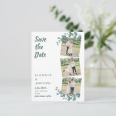 Greenery Foto Eucalyptus Wedding Save the Date Briefkaart (Staand voorkant)