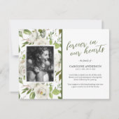 Greenery Foto Funeral Hartelijk dank Bedankkaart (Voorkant)