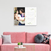 Greenery Foto Wedding Vows Jubileum Canvas Afdruk (Insitu (Woonkamer))