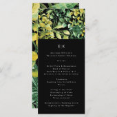 Greenery Fresh Leaf Modern Wedding Programme Programmakaart (Voorkant / Achterkant)