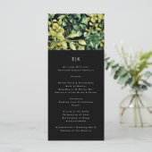 Greenery Fresh Leaf Modern Wedding Programme Programmakaart (Staand voorkant)