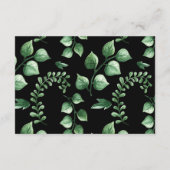 Greenery Fresh Leaf Modern Wedding Reception Card Informatiekaartje (Achterkant)