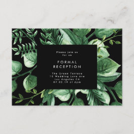 Greenery Fresh Leaf Modern Wedding Reception Card Informatiekaartje