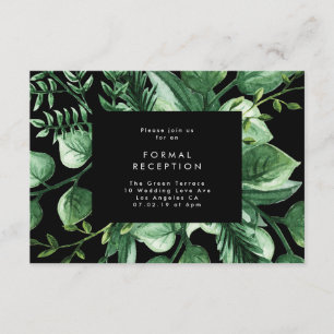 Greenery Fresh Leaf Modern Wedding Reception Card Informatiekaartje