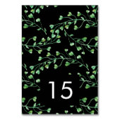 Greenery Fresh Leaf Modern Wedding Table Numbers Kaart (Voorkant)