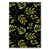 Greenery Fresh Leaf Modern Wedding Table Numbers Kaart (Achterkant)