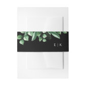 Greenery Fresh Leaf Modern Wedding Uitnodigingen Wikkel (Voorkant Voorbeeld)