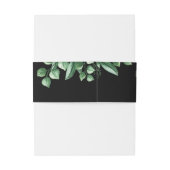 Greenery Fresh Leaf Modern Wedding Uitnodigingen Wikkel (Achterkant Voorbeeld)