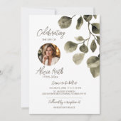 Greenery Funeral Announcement Kaart (Voorkant)