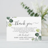 Greenery Funeral Food Hartelijk dank Bedankkaart (Staand voorkant)