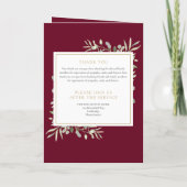 Greenery Funeral Memorial gevouwen volgorde van di Programma (Achterkant)