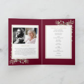 Greenery Funeral Memorial gevouwen volgorde van di Programma (Binnen)