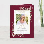 Greenery Funeral Memorial gevouwen volgorde van di Programma (Voorkant)