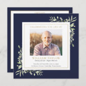 Greenery Funeral Memorial Order of Service Program (Voorkant / Achterkant)