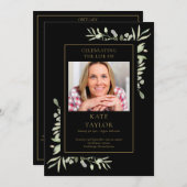 Greenery Funeral Memorial Order of Service Program Programmakaart (Voorkant / Achterkant)