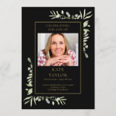 Greenery Funeral Memorial Order of Service Program Programmakaart (Voorkant)