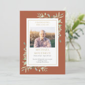 Greenery Funeral Memorial Order of Service Program Programmakaart (Staand voorkant)