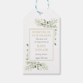 Greenery Funeral Memorial Seed Packet Cadeaulabel (Voorkant)