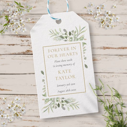 Greenery Funeral Memorial Seed Packet Cadeaulabel