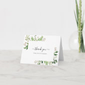 Greenery Funeral Memorial Wedding Shower Folded Bedankkaart (Voorkant)
