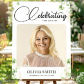 Greenery Funeral Photo Memorial Welkomstbord Poster