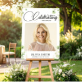 Greenery Funeral Photo Memorial Welkomstbord Poster