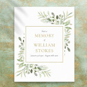 Greenery Funeral Share A Memory Sign Poster