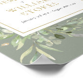 Greenery Funeral Share A Memory Sign Poster (Hoek)