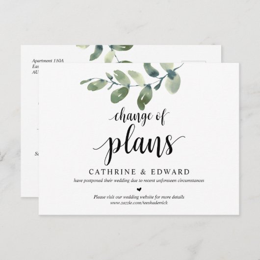 Greenery Garden, Aankondiging, uitgesteld Briefkaart (Voorkant / Achterkant)