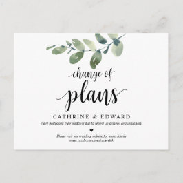 Greenery Garden, Aankondiging, uitgesteld Briefkaart