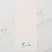 Greenery Garden Botanical Wreath Wedding Menu Kaar (Achterkant)