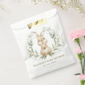 Greenery Garden Bunny Rabbit Baby shower Bedankzakje (Gezegeld)