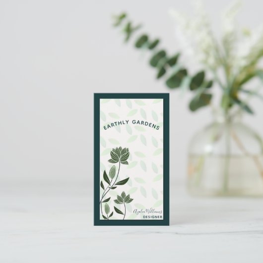 Greenery Garden Designer Visitekaartje (Staand voorkant)