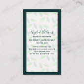 Greenery Garden Designer Visitekaartje (Achterkant)