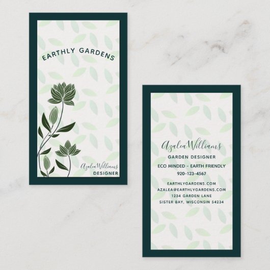Greenery Garden Designer Visitekaartje (Voorkant / Achterkant)